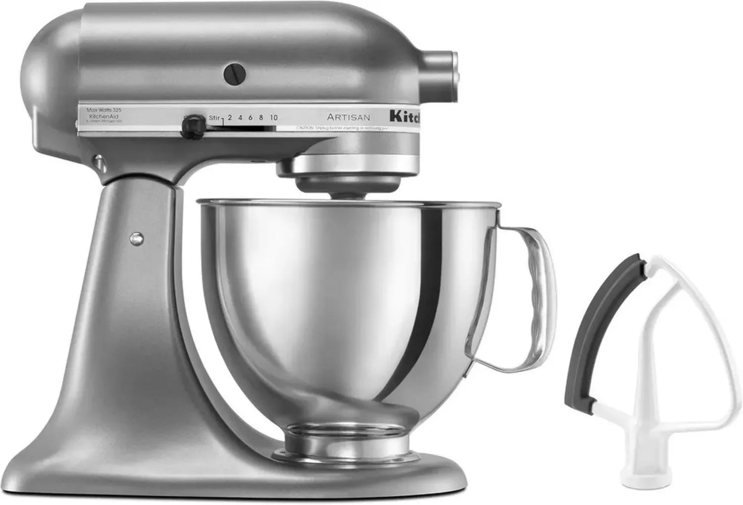 KitchenAid Artisan Küchenmaschine, 4.8L, Matte Silber, Leistungsstark