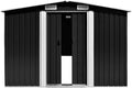 Metall Gerätehaus 257x298x178 cm in Anthrazit für den Garten