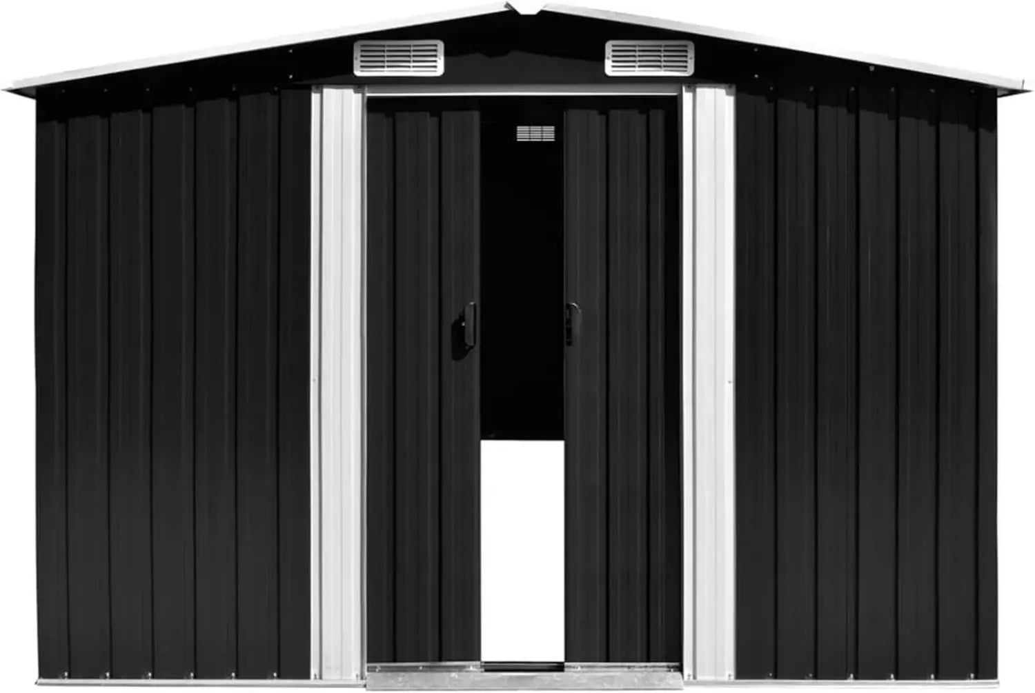 Metall Gerätehaus 257x298x178 cm in Anthrazit für den Garten