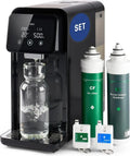 HO3 Auftisch-Wasserfiltersystem mit Osmose und UV, 4 Temperatureinstellungen und Echtzeit-TDS, Schwarz