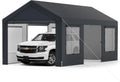 Großes GYMAX Garagenzelt 5,95 x 3 m mit PE-Abdeckung, Ideal für Autos, LKWs und Boote