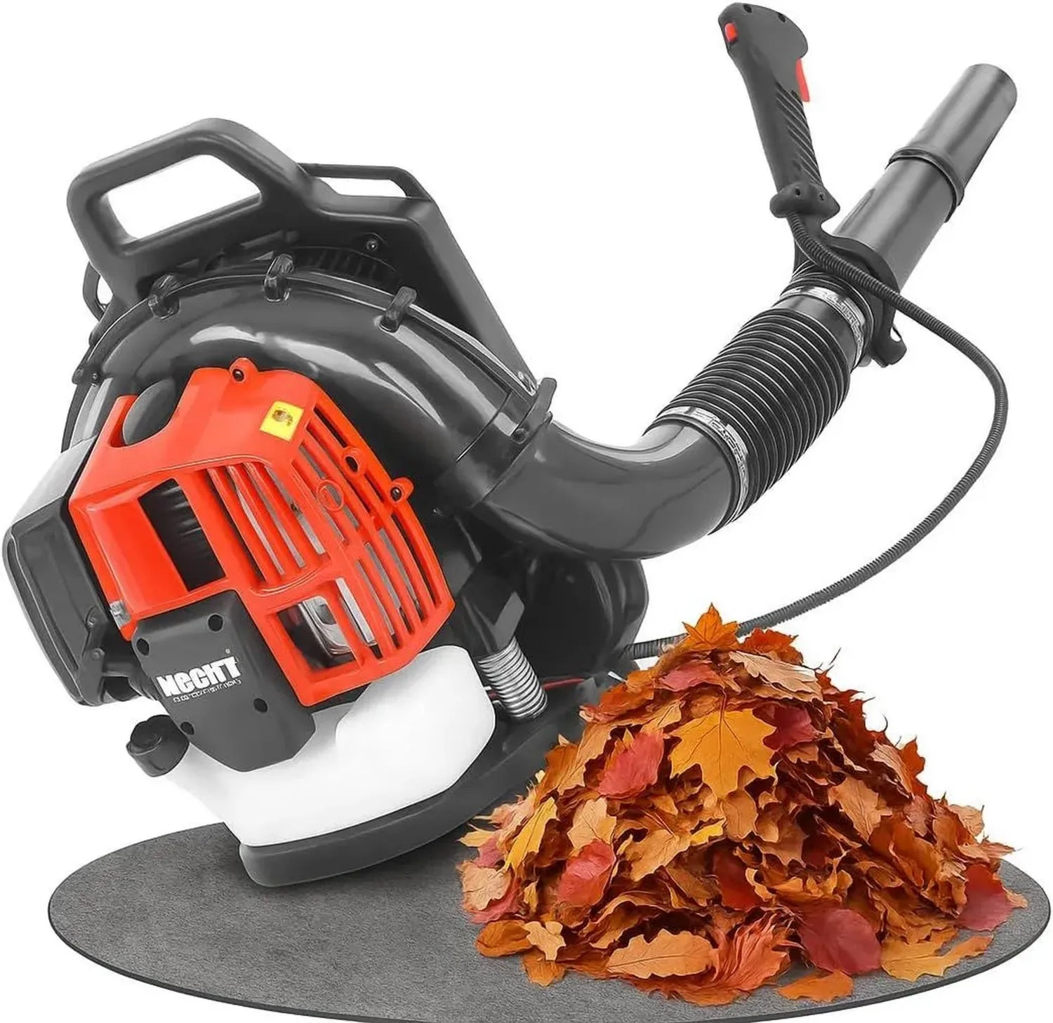 HECHT Benzin-Laubbläser – 2,0 PS, 52 cm³, 864 m³/h Leistung, bis 180 km/h – Leichtgewicht 8,3 kg, Kabellos – Ideal für Garten, Auffahrt & Terrasse mit 2-Takt-Motor