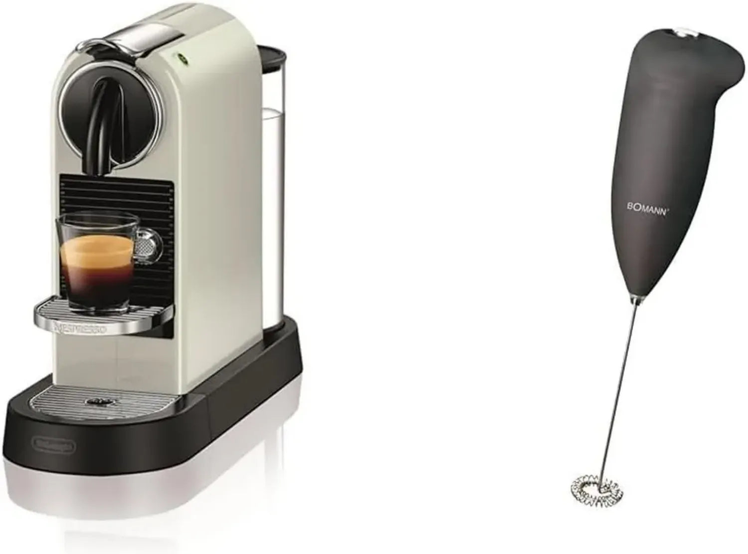 Nespresso Citiz Kapselmaschine mit De'Longhi Technologie und Bomann Milchaufschäumer