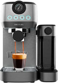 Cecotec Espressomaschine 1350W mit Thermoblock und Milchaufschäumer, 20 Bar Druck, Edelstahl