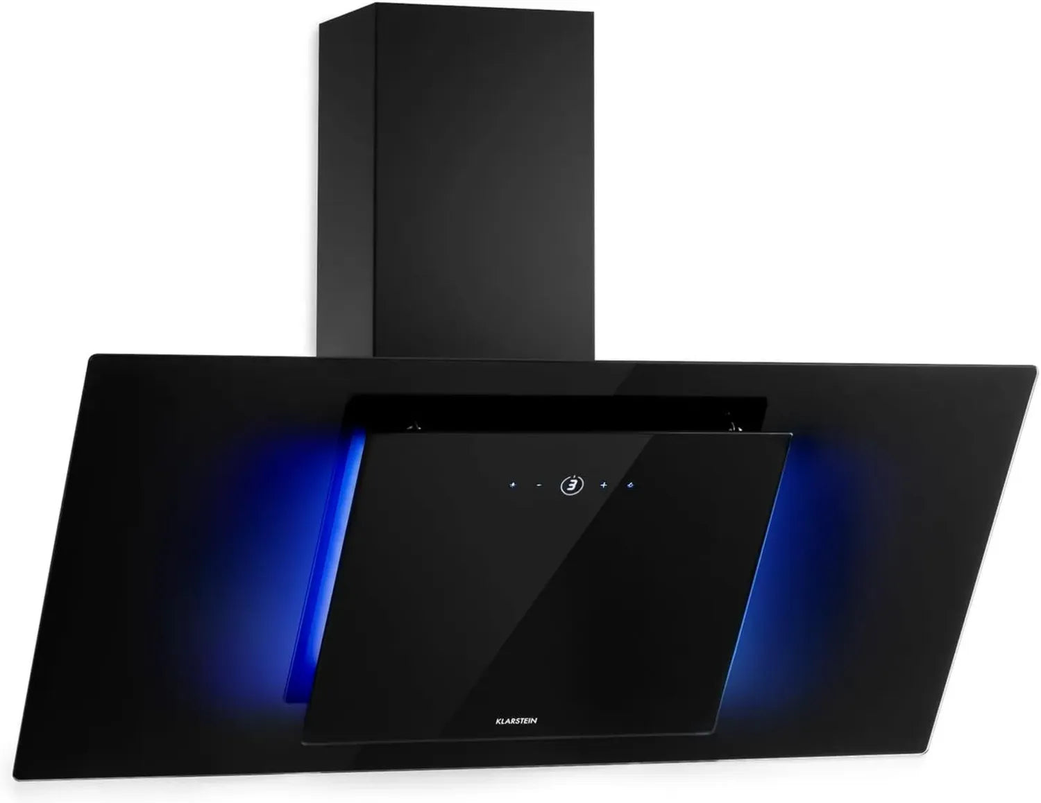 Klarstein Eleonora Wandhaube, energiesparend, RGB-Ambiente, 426 m³/h, 90 cm, Schwarz