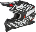 O'NEAL Motocross-Helm für Erwachsene, Schwarz/Weiß, Größe M, Optimale Kühlung durch Belüftung