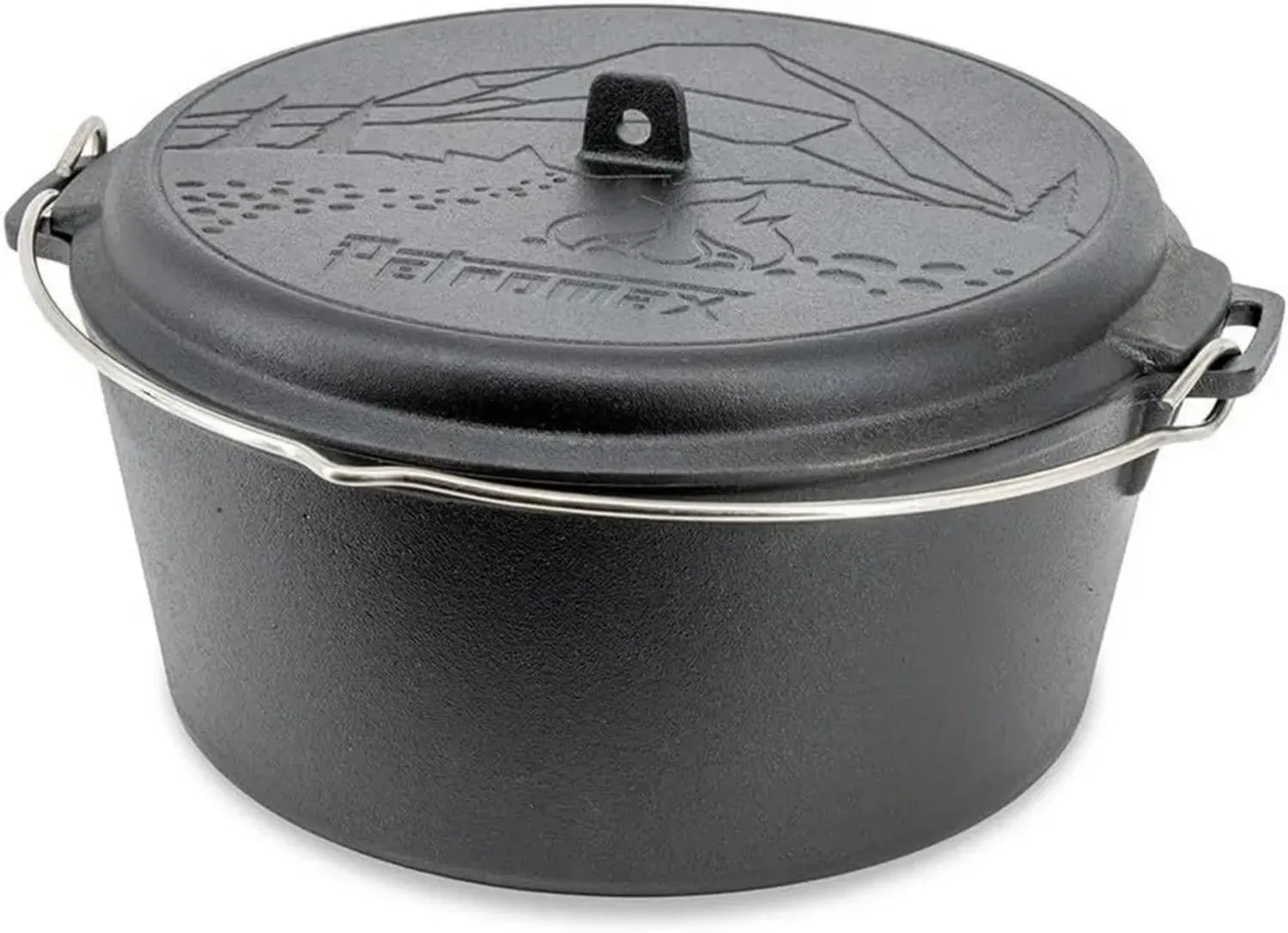 Petromax Gusseisen Dutch Oven 7.5L - Vielseitiger Topf für Induktion, Gas, Backofen, Grill und Lagerfeuer