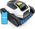 Spino E1 Poolroboter Kabellos, 5 Modi, 21950 LPH Leistung, Wasserlinien-Parkfunktion, Weiß-Gelb