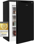 Exquisit Gefrierschrank 87L, Schwarz, Wechselbarer Türanschlag, 4-Sterne Gefrierfach