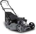 Scheppach Benzin-Rasenmäher MS173-51B Schwarz - 51 cm Schnittbreite, Selbstreinigung, 65 L Fangkorb, Stahlrahmen, 7-fache Höhenverstellung, Mulch- und Seitenauswurf