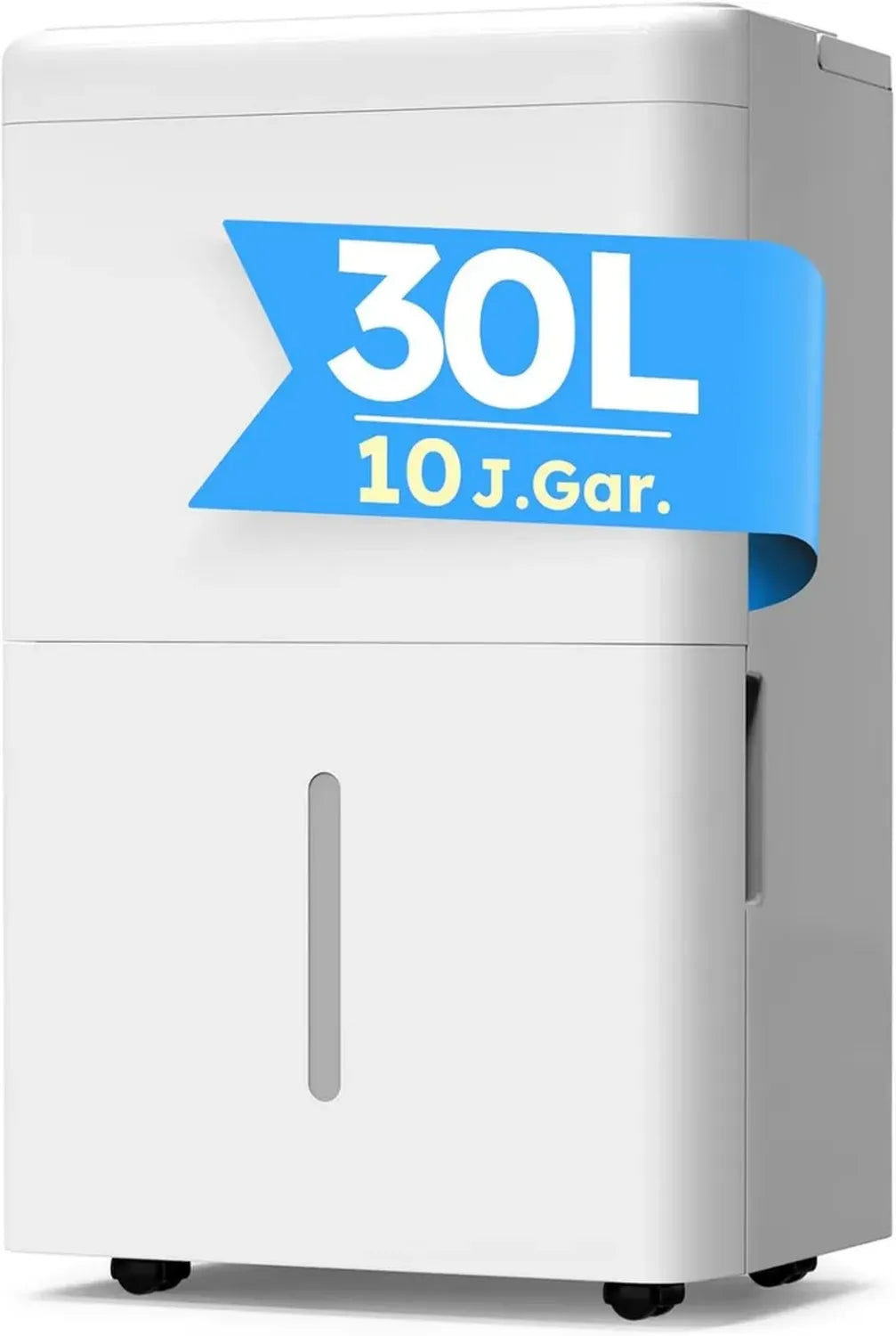 Elektrischer 30L Luftentfeuchter mit Ablaufschlauch für Keller und große Räume bis 245m³/90m², inkl. Filter und Timer