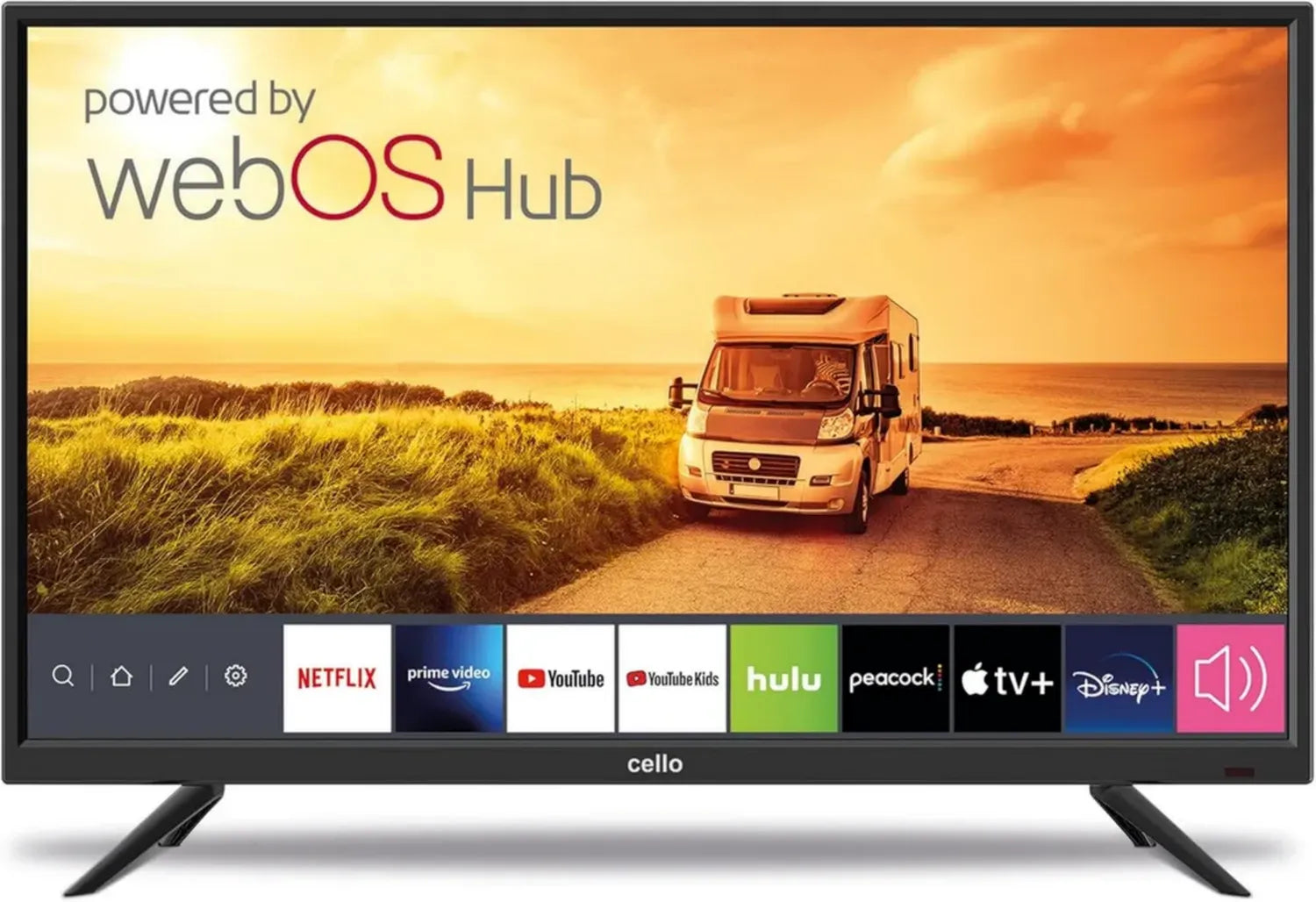 32-Zoll Traveller Smart TV mit 12V, WebOS, Bluetooth, Netflix & Prime Video, ideal für Wohnmobile