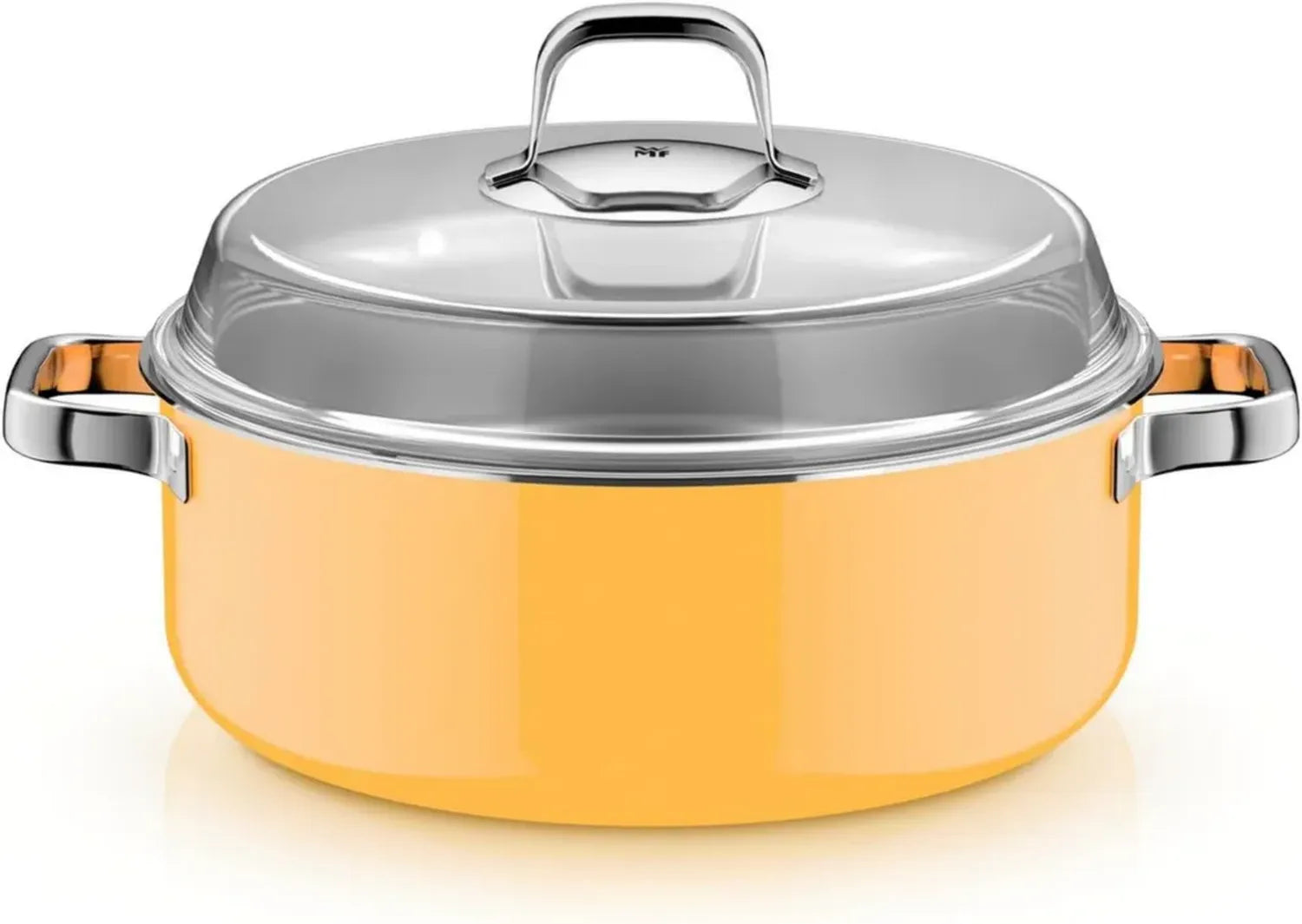 WMF Fusiontec Mineral Pro Schmortopf, 28 cm, kratzfest, für alle Herdarten, Mango Gelb, Made in Germany