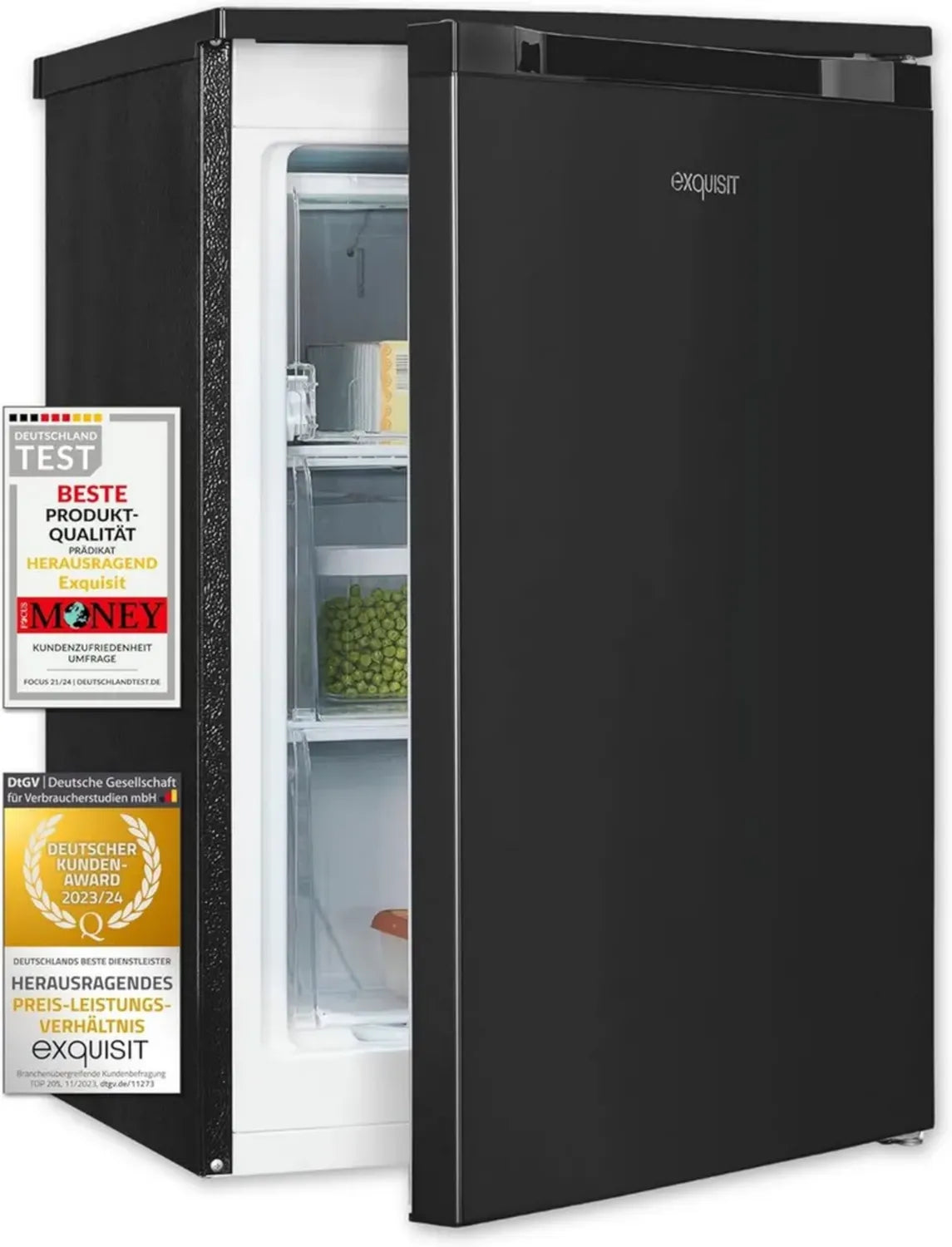 Hocheffizienter Gefrierschrank 85L Anthrazit mit 4-Sterne-Kühlung