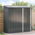 Geräumiges Metallgerätehaus Anthrazit mit Schloss und Schrägdach 203 x 85,5 x 200 cm für Garten