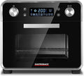GASTROBACK Design Air Fryer & Pizzabackofen, 1680 W, 5-in-1 Multifunktionsgerät: Heißluftfritteuse, Minibackofen, Drehgrill & Dörrgerät, 22L, 3 Ebenen