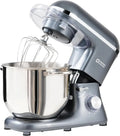 Küchenmaschine 7,5L 1400W, 6 Stufen, mit Rühr-, Knet- und Schneebesen, Grau