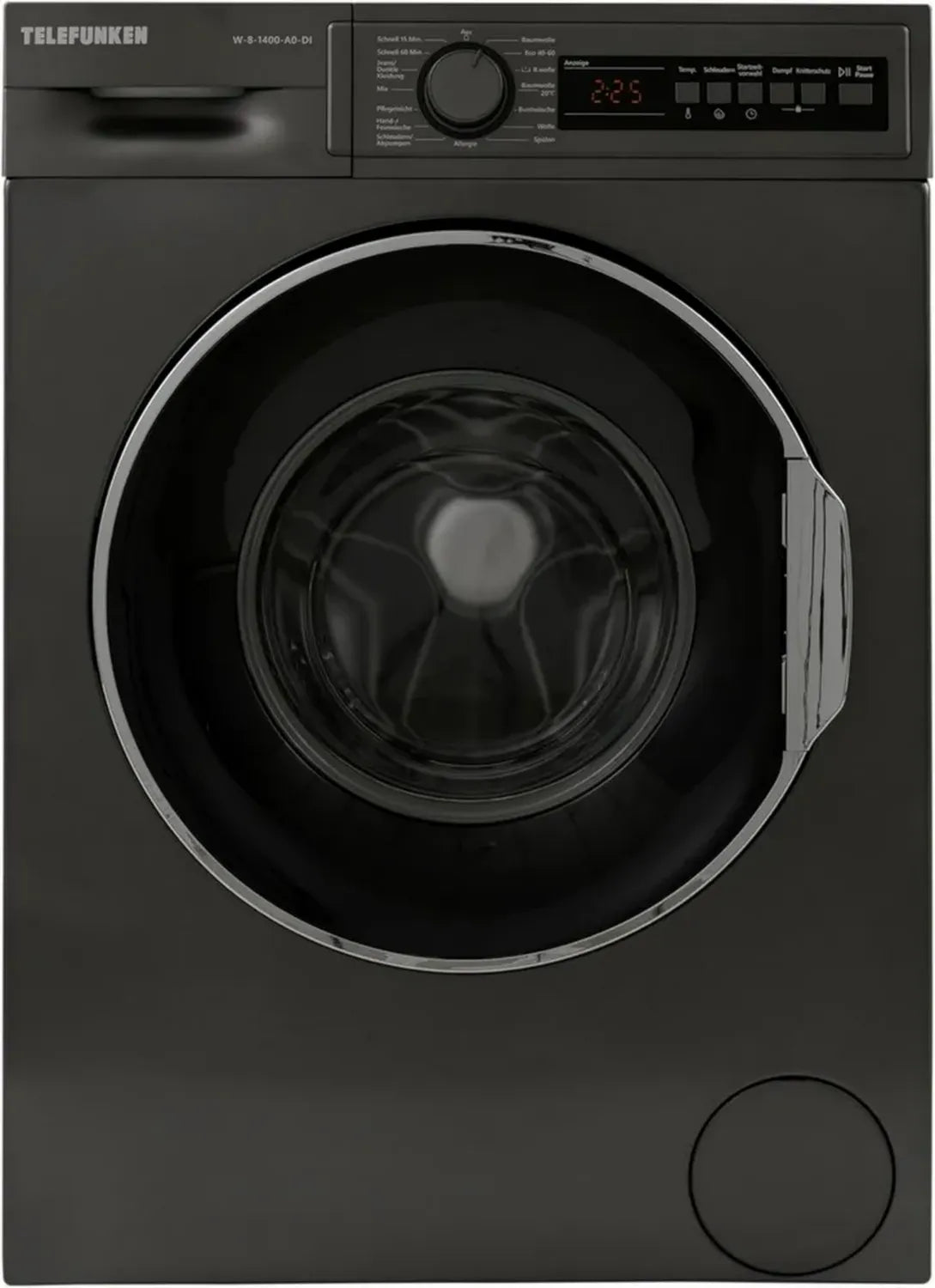 Telefunken W-8-1400-A0-DI Frontlader Waschmaschine 8 kg mit Dampffunktion, Energieklasse A, AquaStop und 15 Programmen