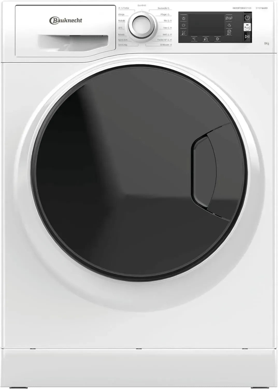 Bauknecht WM Elite 8AA Frontlader Waschmaschine, 8kg, Active Care Color+, Fleckentfernung, Dampfprogramme, Steam Hygiene, Dynamic Inverter-Motor, Weiß