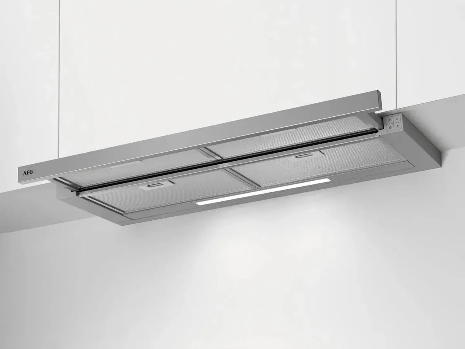 AEG 90 cm Einbau-Dunstabzugshaube in Grau