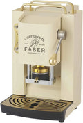 FABER Espressomaschine Pro Deluxe mit Messing-Finish, kompatibel mit 44 mm ESE-Pads