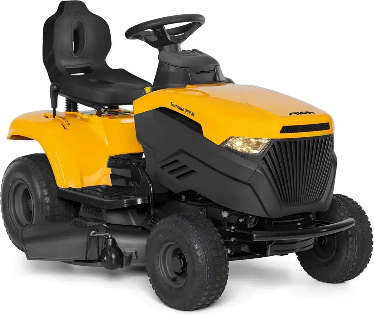 STIGA Tornado 398 M Aufsitzmäher - Leistungsstarker 414cc Motor, 98cm Schnittbreite, Seitenauswurf und Mulchfunktion, Komfortsitz, perfekt für große Flächen bis 5000 m²