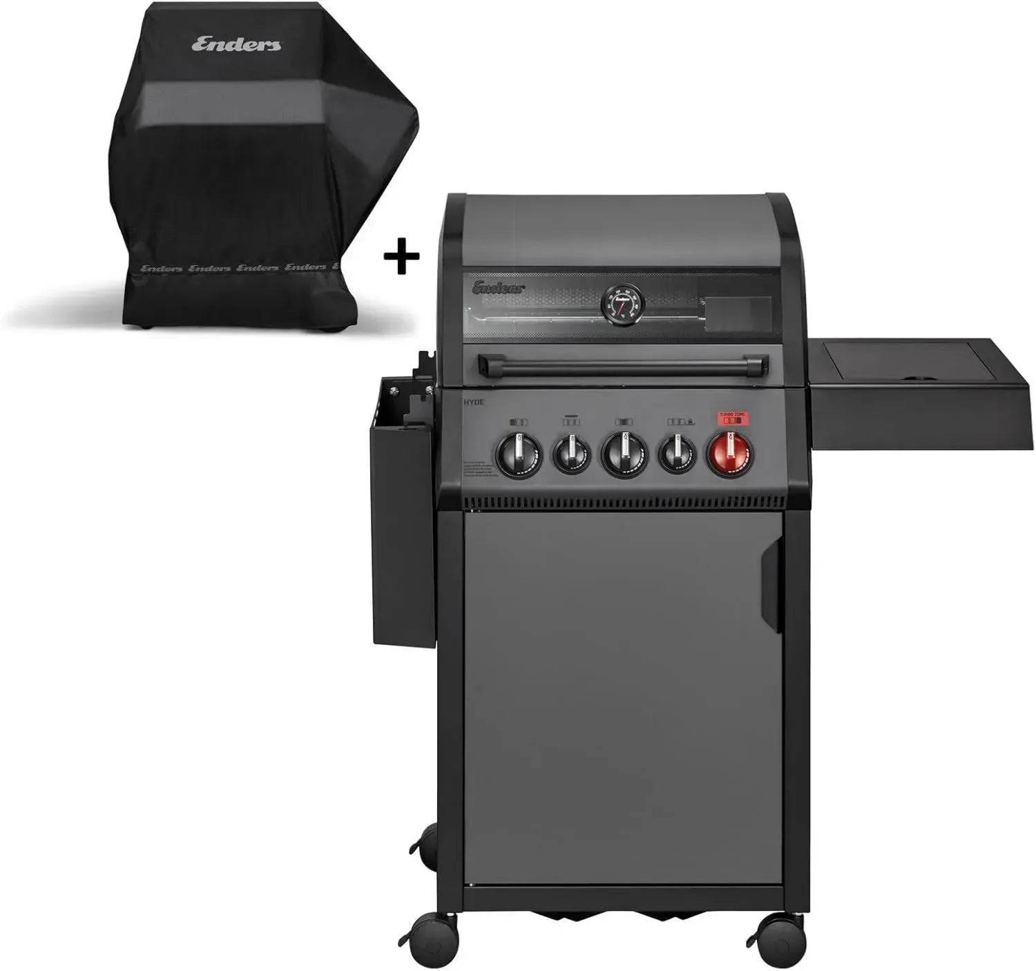 Enders Hochleistungs-Gasgrill Hyde 3 SIKR Turbo mit Schutzabdeckung, schwarz