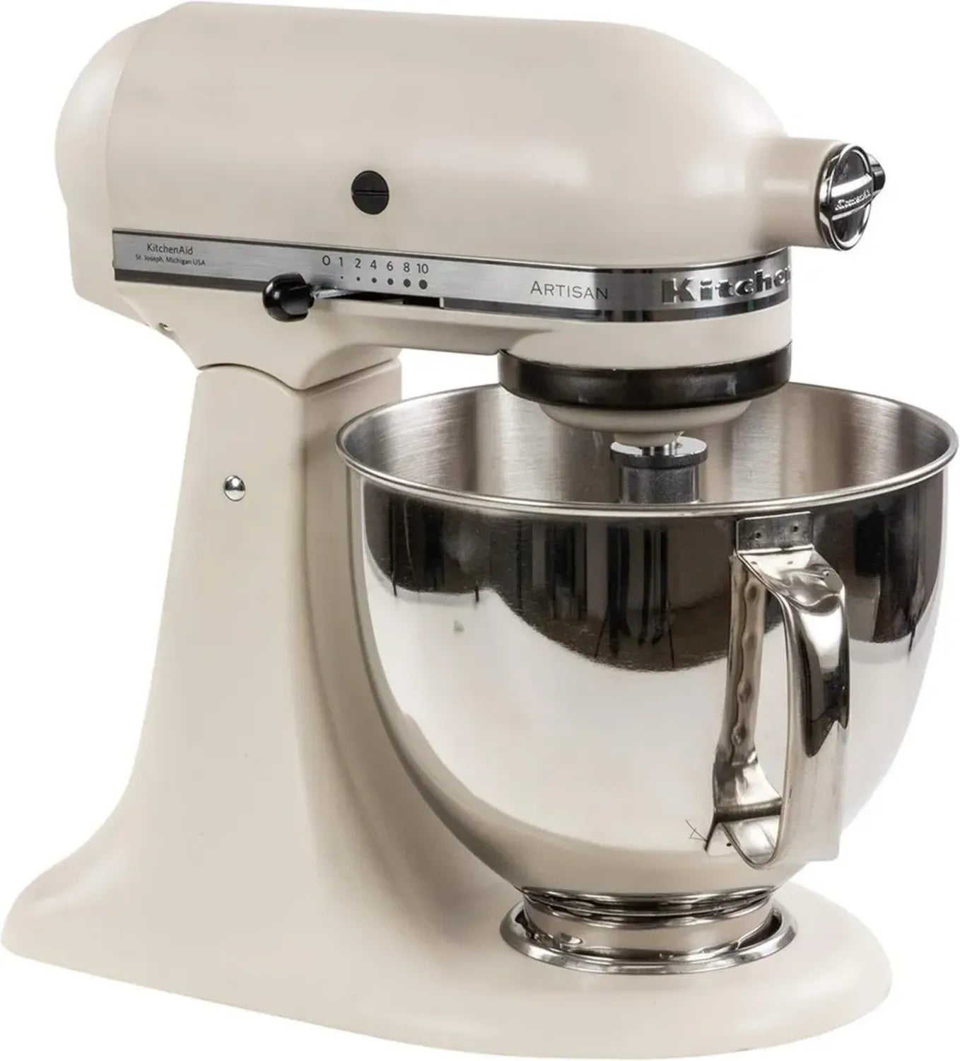 KitchenAid Artisan Küchenmaschine mit Kippkopf, 4.8L, inkl. 7 Zubehör, Weiß