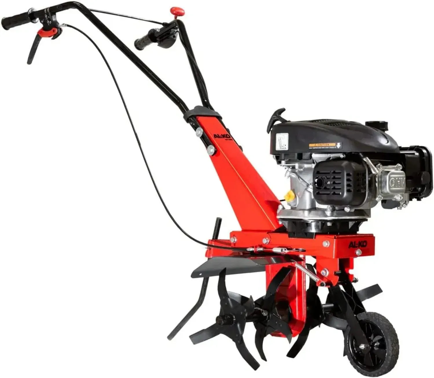 AL-KO Benzin-Bodenfräse MH 360 Easy, 2.2 kW Leistung, 4 Hackmesser, 36 cm Breite, für bis zu 150 m², mit Transportrad, Rot-Schwarz