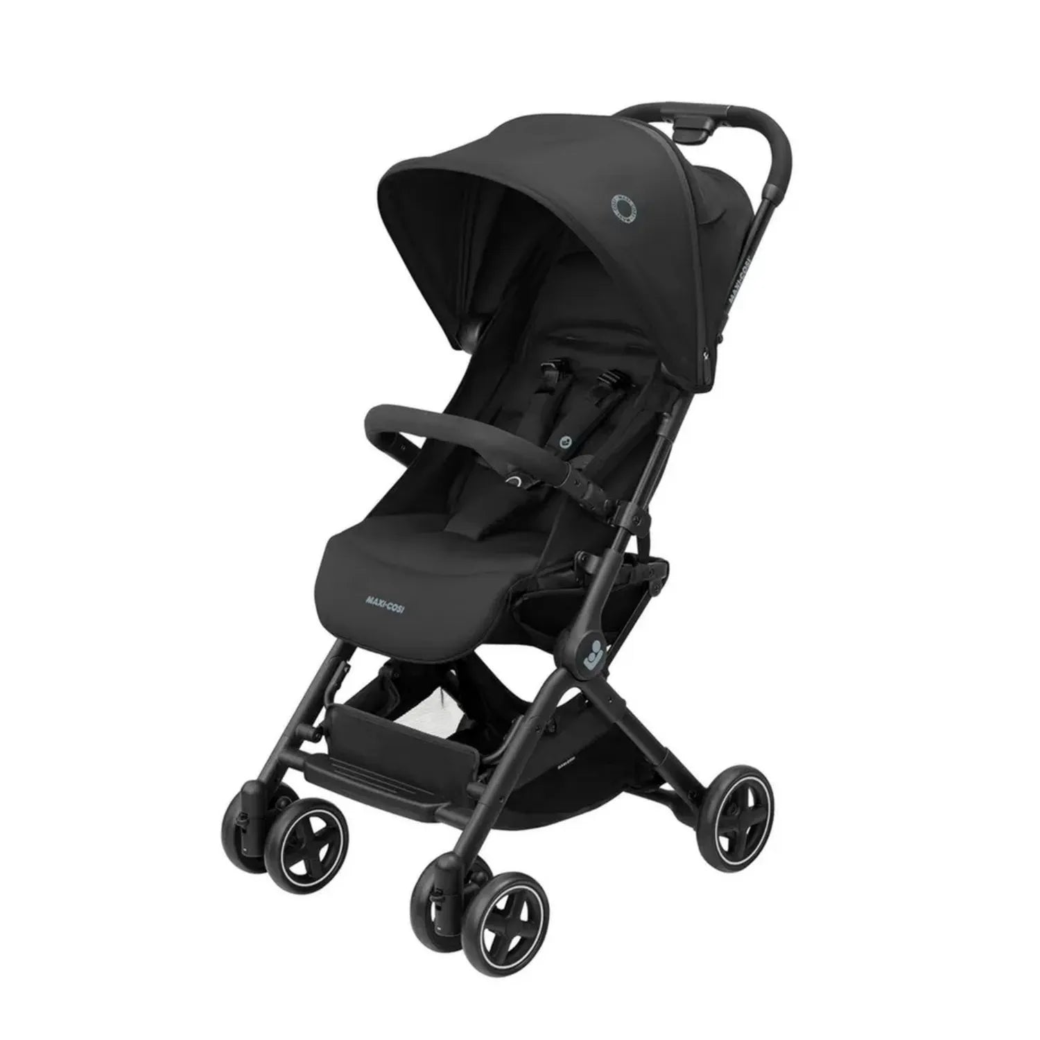 Maxi-Cosi Lara2 Kinderwagen, 0-4 Jahre, bis 22 kg, leichter und kompakter Buggy, 3-fach verstellbare Rückenlehne, flach zusammenklappbar, mit Schultergurt, Farbe: Essential Schwarz