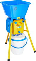 Elektrische Getreidemühle mit Vier Sieben und Staubschutzeimer - Blau/Gelb