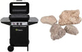 Tepro Gasgrill Irvine mit Lavasteinen, 5,4 kW, 50x31 cm Grillfläche, Schwarz