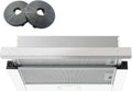 60 cm Einbau-Dunstabzugshaube, 400 m³/h, Aktivkohlefilter, LED-Licht