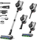 AlloyMove Kabelloser Staubsauger 550W, 50000Pa Saugkraft, 70 Min Laufzeit, 1.5L Behälter, Anti-Tangle-Bürste, Wandladestation, 7-Schicht-Filtersystem, Leise für Tierhaare, Teppiche, Hartböden, Auto