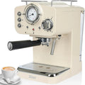 Zilan Espressomaschine mit Siebträger und Milchaufschäumer, 15 Bar Druck, Cappuccino- und Kaffeemaschine