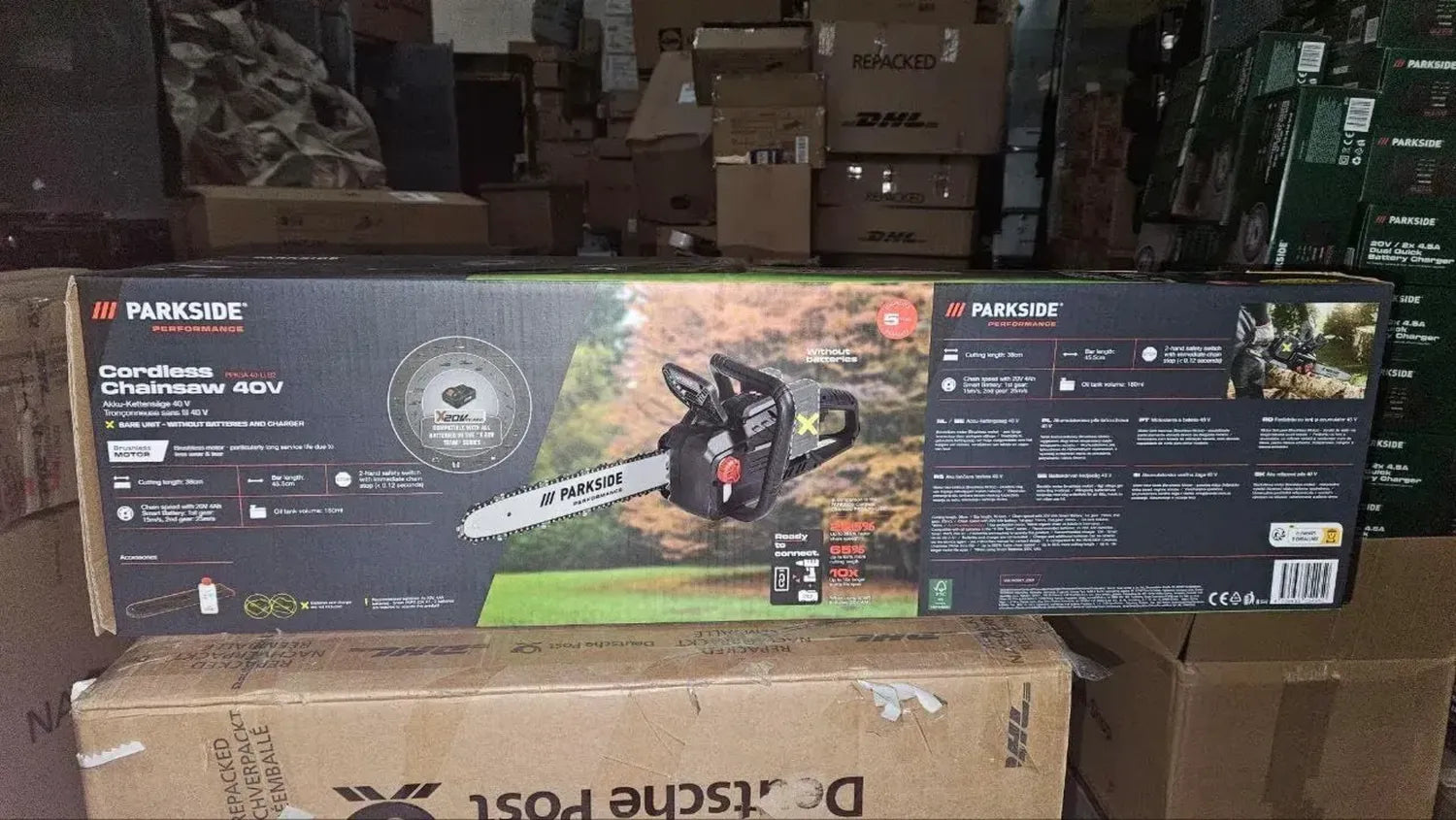 PARKSIDE PERFORMANCE 40V Elektro-Kettensäge ohne Akku