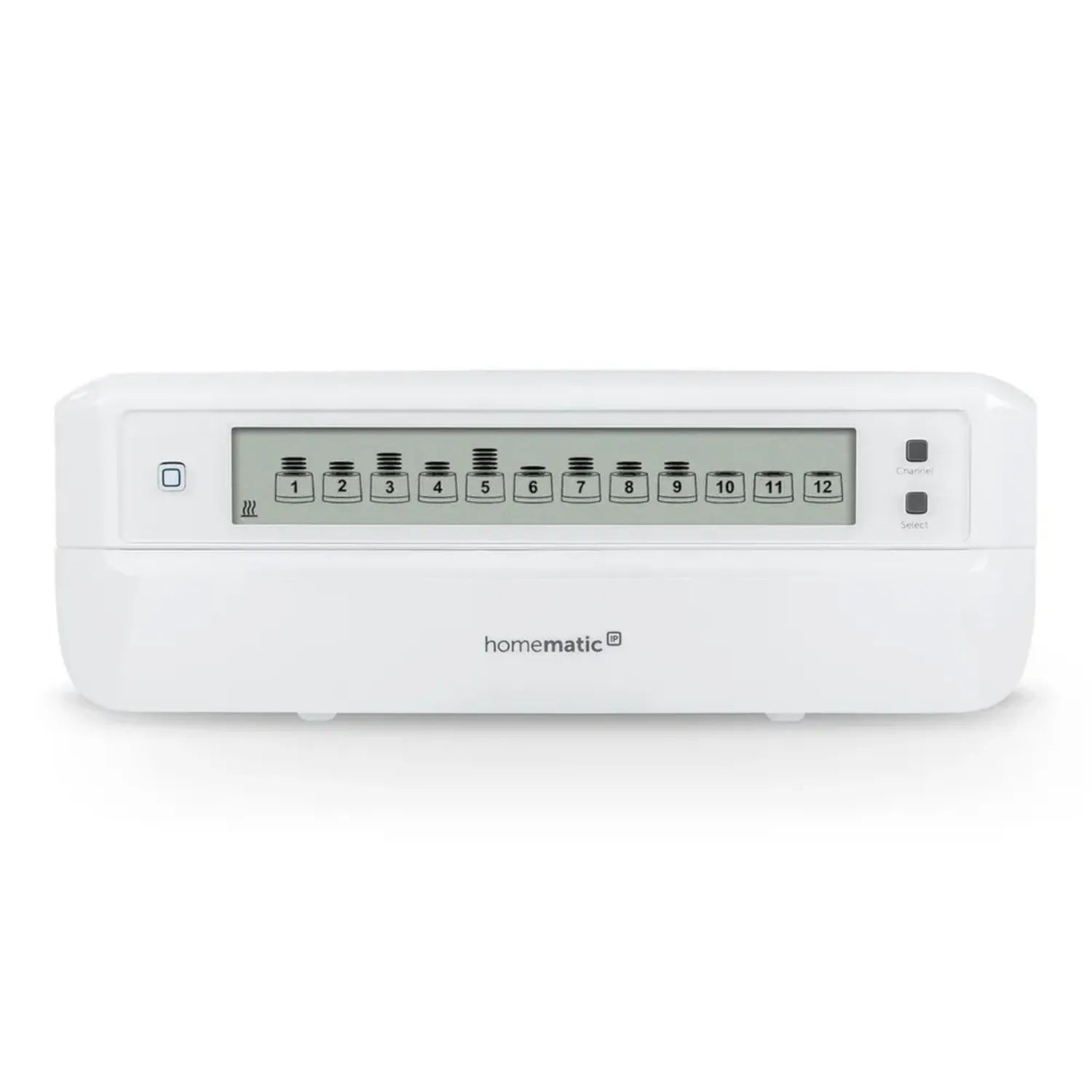 Homematic IP Fußbodenheizungsregler – 12 Kanäle, motorische Steuerung, Smart Home kompatibel, digitale Regelung, App-Unterstützung, energieeffizient