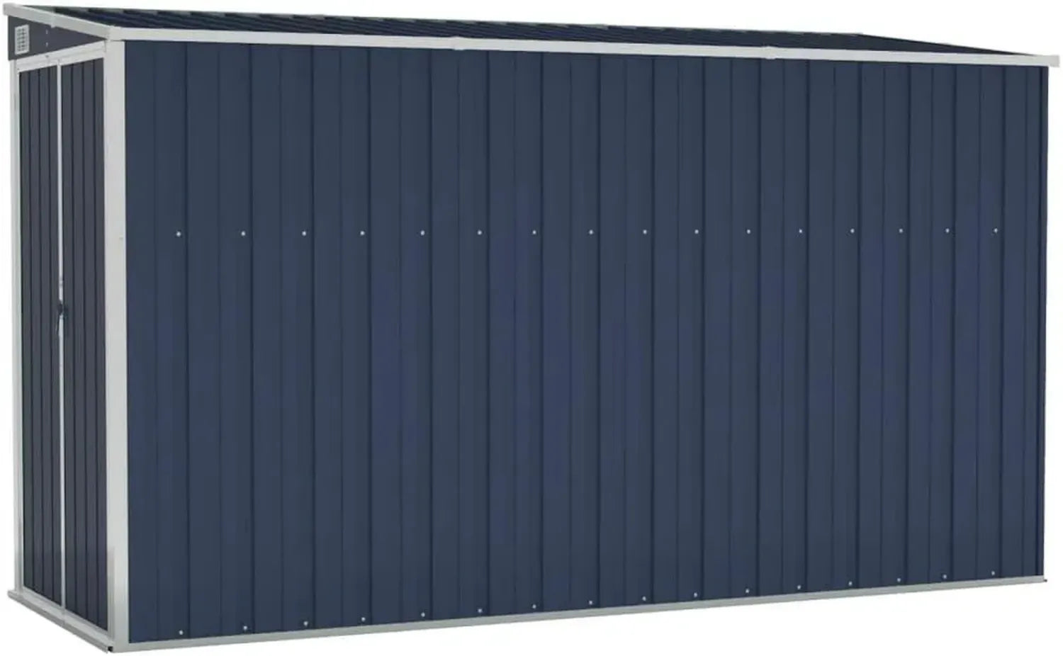 Robuster Gartenschuppen aus verzinktem Stahl, Anthrazit, 118x288x178 cm