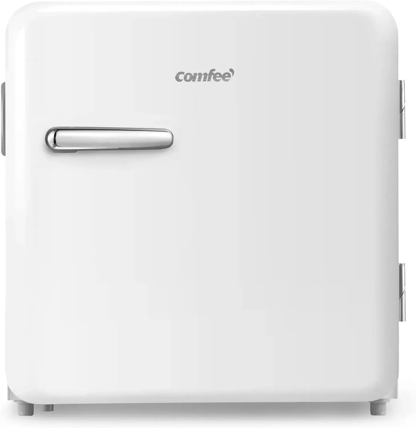 Comfee Retro Mini-Kühlschrank, 47L, Energieeffizient, Höhenverstellbar, Weiß