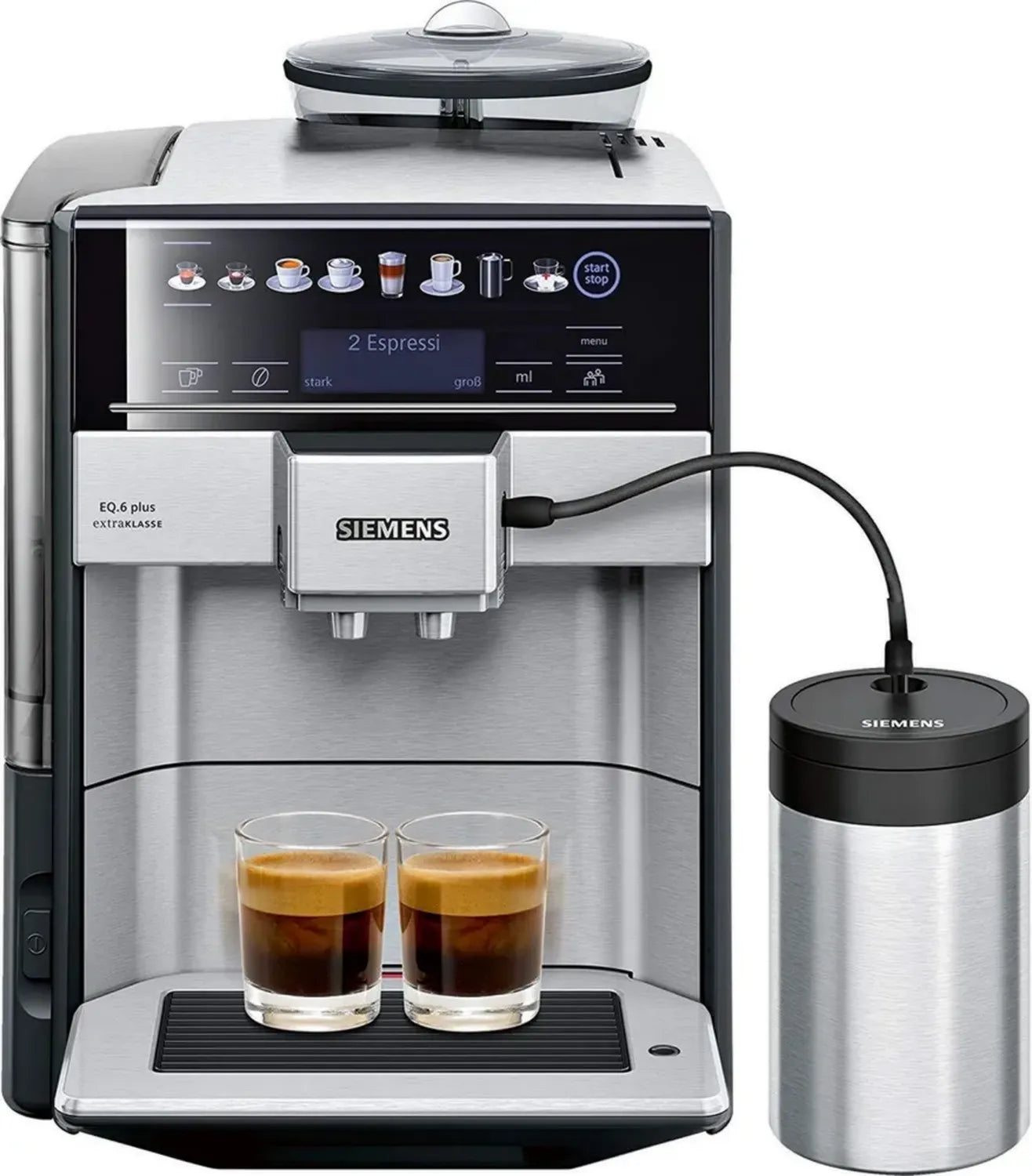Siemens EQ.6 plus S700 Kaffeevollautomat mit Milchbehälter, 1,7 Liter, Edelstahl