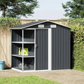 Robustes Gartenhaus mit Regalsystem – Anthrazit, 205x130x183 cm, Ideal für Gartengeräte