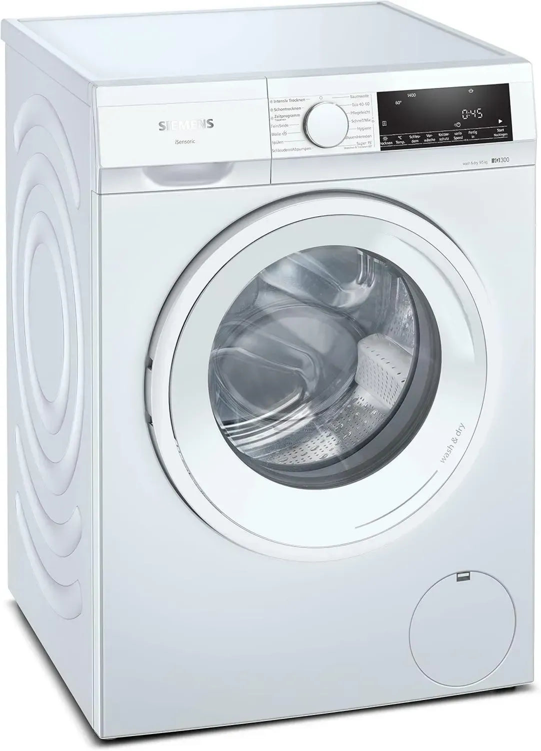 Siemens Waschtrockner iQ300, 9/5kg, 1400 U/min, autoDry, speedPack L, Wasserschutz, Weiß, 60cm