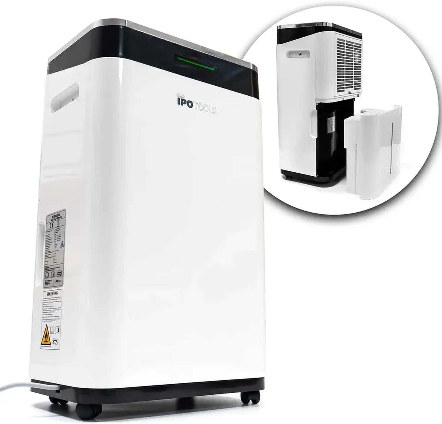 Effizienter 25L Luftentfeuchter für Räume bis 70 m² - Digitalanzeige, Ablaufschlauch, Wäschetrockner & Timer
