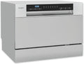 Kompakter Tischgeschirrspüler 55 cm, Eco-Modus, automatischer Türöffner, Exquisit GSP5206-030D Silber