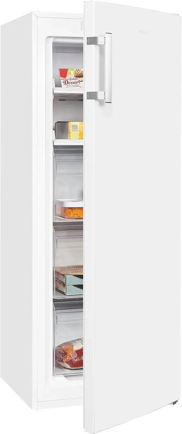 Exquisit NoFrost Gefrierschrank, 161L, LED-Display, Umluftkühlung, Weiß