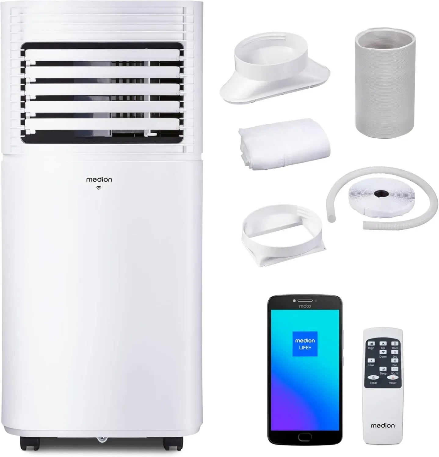 MEDION Tragbare Klimaanlage 7000 BTU mit App-Steuerung und Schlafmodus