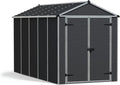 Palram Canopia Kunststoff Gartenhaus Rubicon 6x12 Grau, 379x185x217 cm